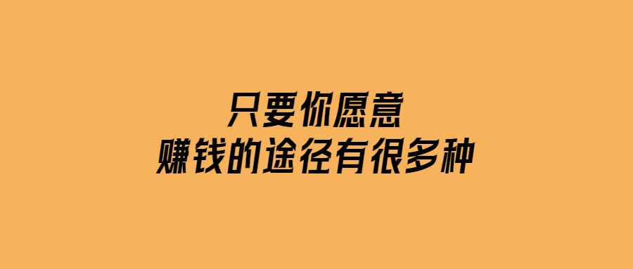 只要你愿意-賺錢的途徑有很多種-愛分享導航