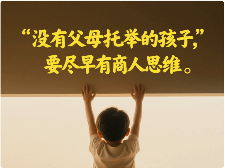 沒有父母托舉的孩子，要盡早有商人思維-愛分享導航