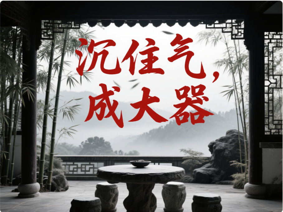 心靜如水，沉住氣，成就人生大器
