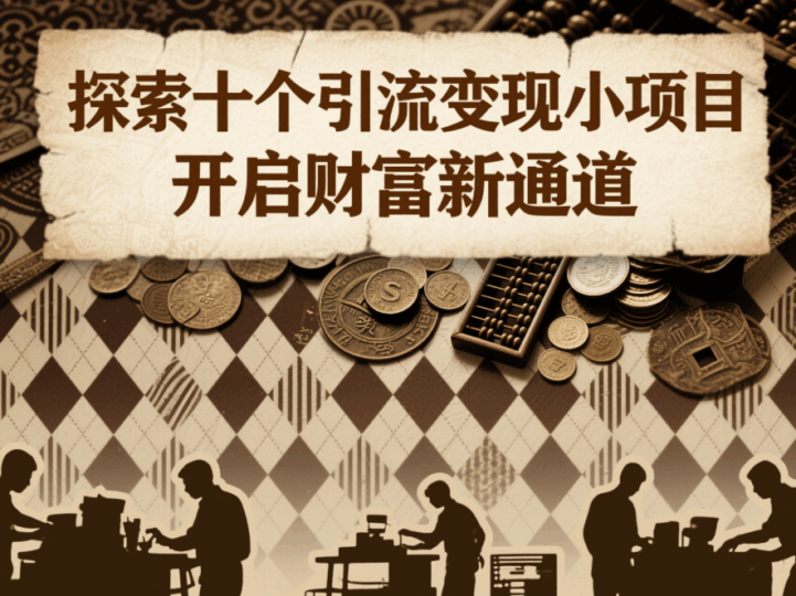 探索十個引流變現小項目，開啟財富新通道-愛分享導航