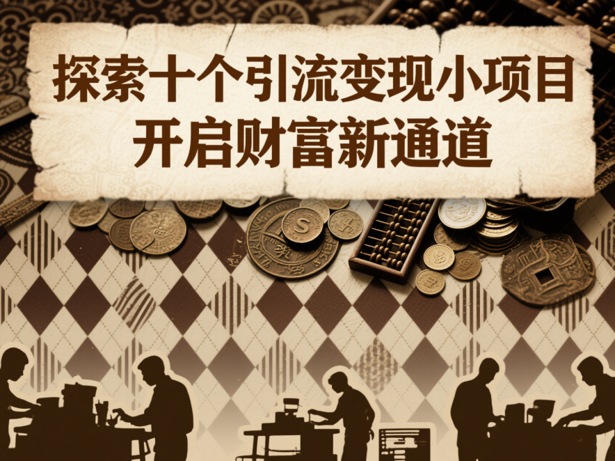 探索十個引流變現小項目，開啟財富新通道-愛分享導航