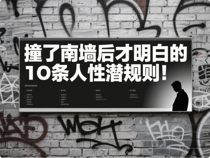 撞了南墻后才明白的10條人性潛規則！-愛分享導航