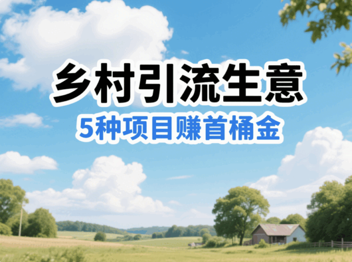 在鄉(xiāng)村做什么生意能引流?這5種項(xiàng)目讓你輕松賺取第一桶金-愛分享導(dǎo)航