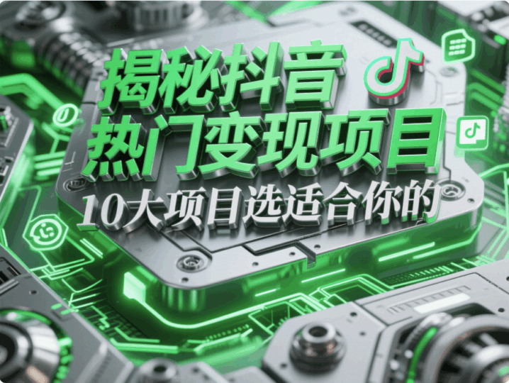 抖音10大熱門變現(xiàn)項(xiàng)目,哪個適合你?-愛分享導(dǎo)航