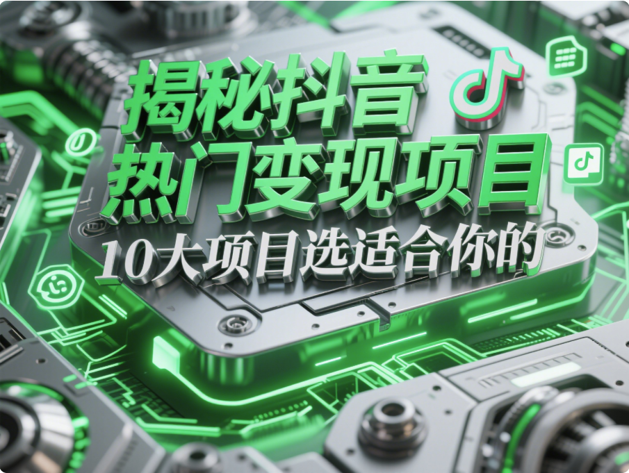 抖音10大熱門變現項目,哪個適合你?-愛分享導航