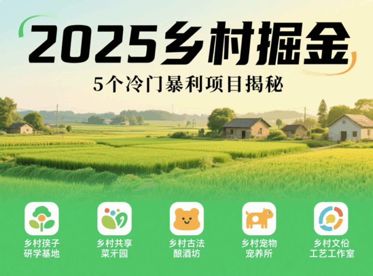 在村里悶聲發(fā)財(cái):2025鄉(xiāng)村創(chuàng)業(yè)5個冷門暴利項(xiàng)目-愛分享導(dǎo)航