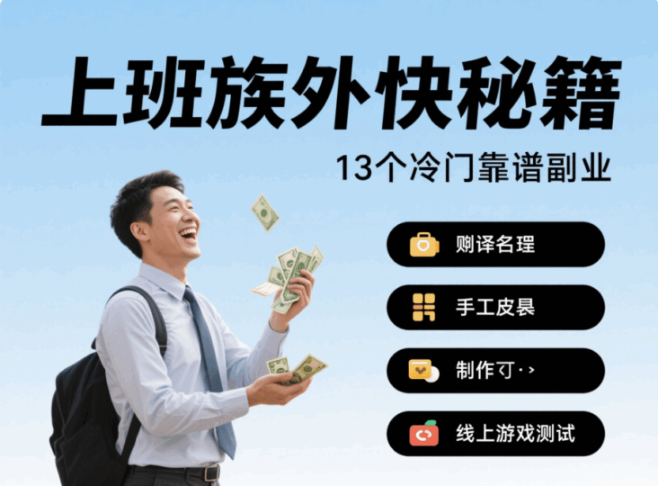 分享13個冷門但靠譜的副業(yè),上班族也能輕松賺外快!-愛分享導(dǎo)航