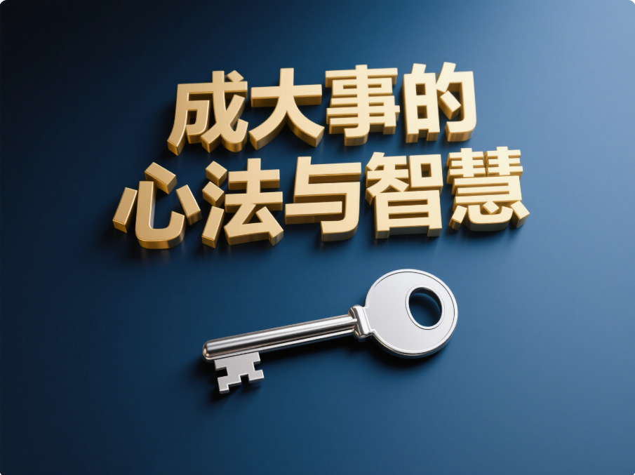 成大事的心法與智慧