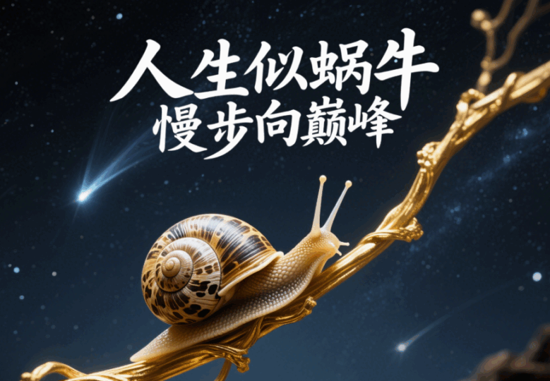 人生如蝸牛般緩慢，卻終究爬向成功的頂峰-愛分享導航