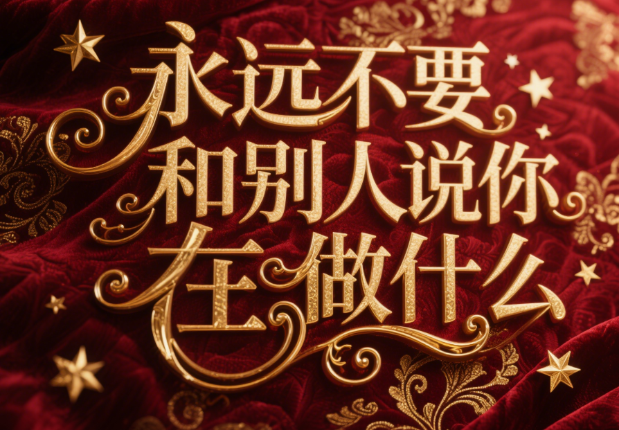 永遠不要和別人說你在做什么