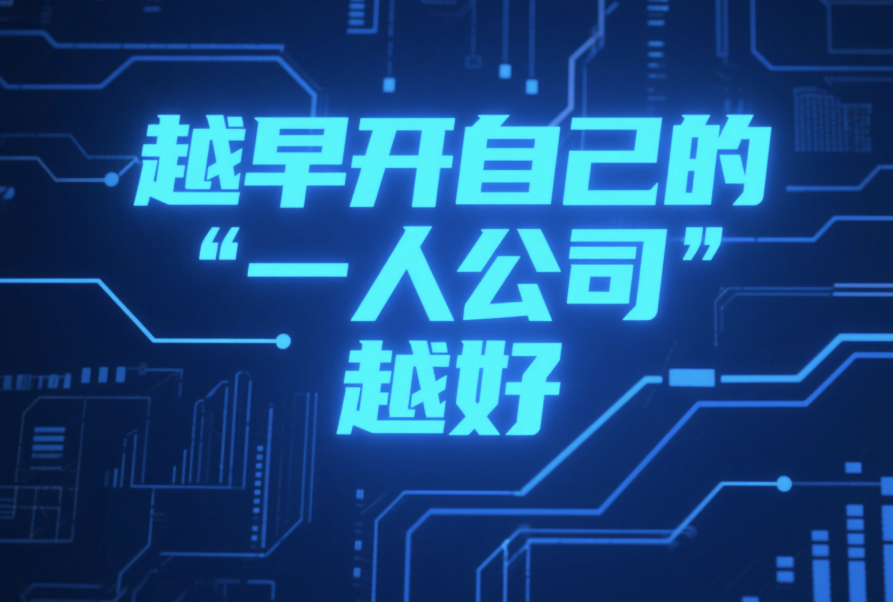 越早開(kāi)自己的“一人公司”越好