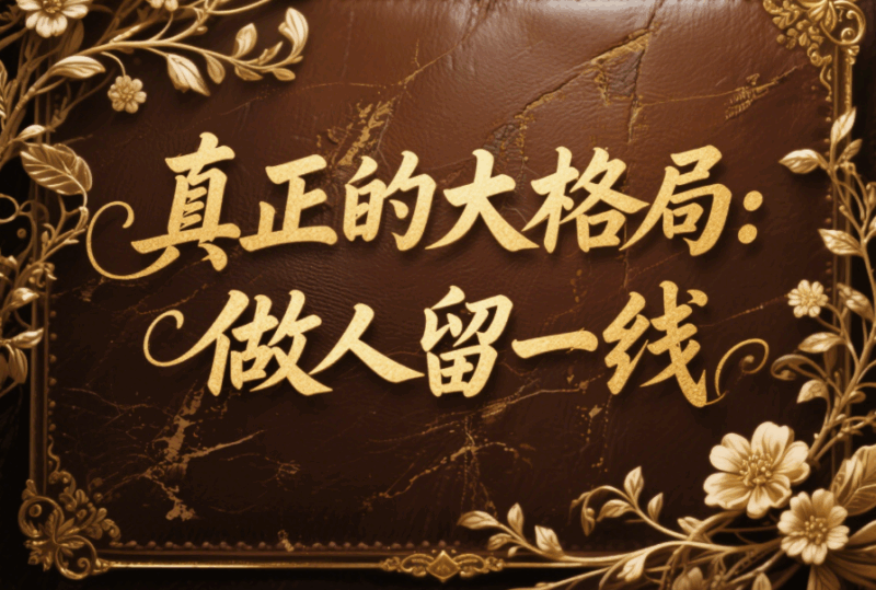 真正的大格局：做人留一線-愛分享導航
