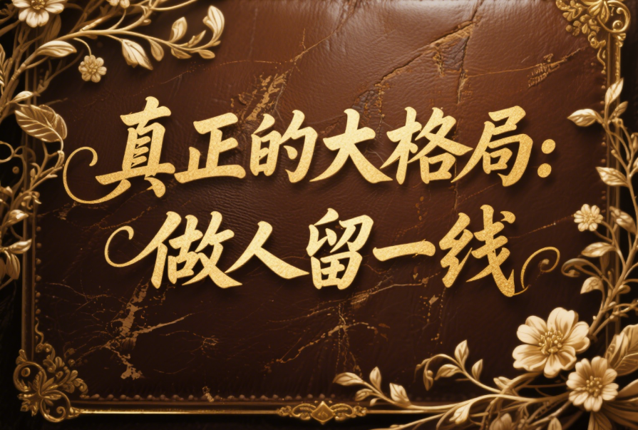 真正的大格局：做人留一線-愛分享導航