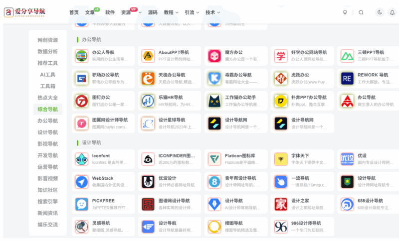 電商運營網站導航的圖標設計要點-愛分享導航